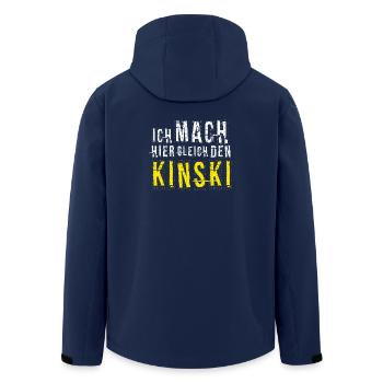 Schlechte Laune - Ausrasten - Lustiger Spruch - Recycelte Männer Softshell-Jacke von Stanley/Stella - Navy - Hinten - AI Model Male 185 light (185cm)