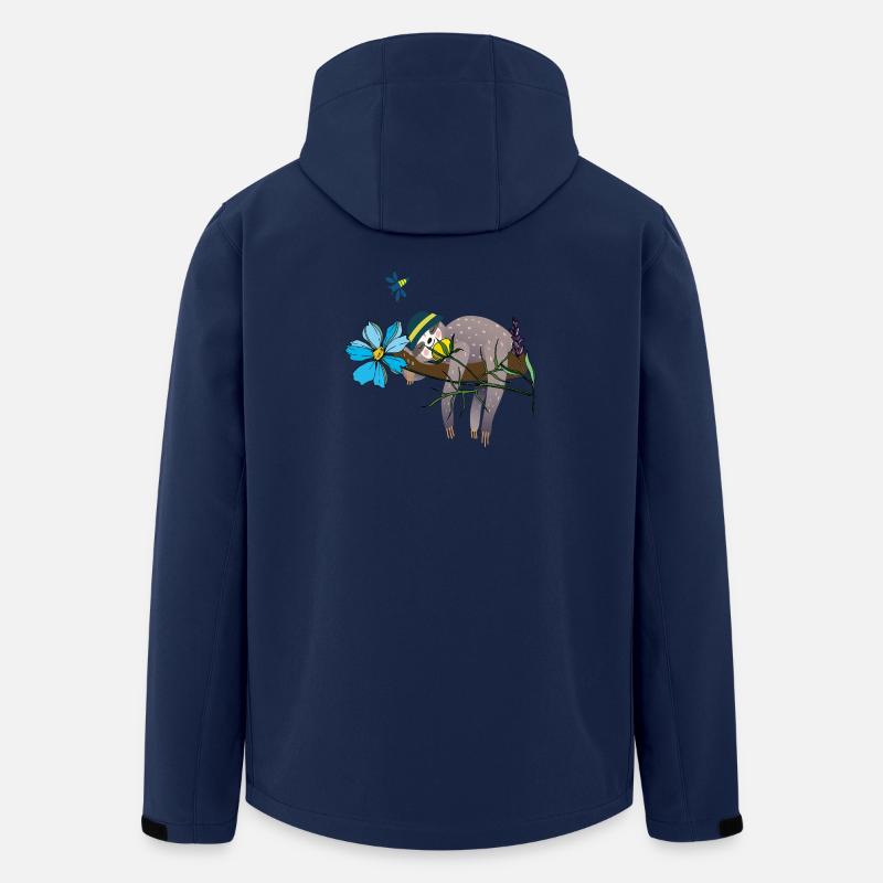 Faultier im Garten - Recycelte Männer Softshell-Jacke von Stanley/Stella - Navy
