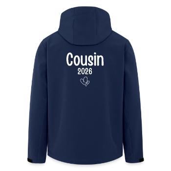 Cousin 2026 Herz - Recycelte Männer Softshell-Jacke von Stanley/Stella - Navy - Hinten - AI Model Male 185 light (185cm)