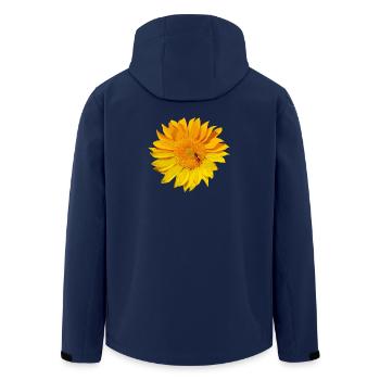 sonnenblume Biene - Recycelte Männer Softshell-Jacke von Stanley/Stella - Navy - Hinten - AI Model Male 185 light (185cm)