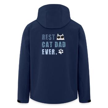 Katze Katzen - Recycelte Männer Softshell-Jacke von Stanley/Stella - Navy - Hinten - AI Model Male 185 light (185cm)