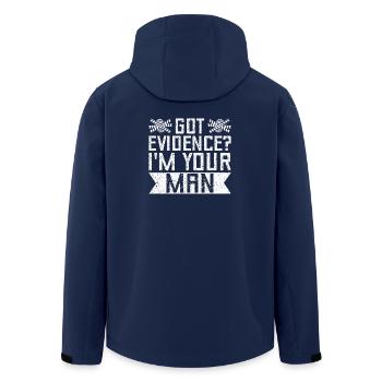 Forensic Analyst Got Evidence I´m Your Man Squad - Recycelte Männer Softshell-Jacke von Stanley/Stella - Navy - Hinten - AI Model Male 185 light (185cm)