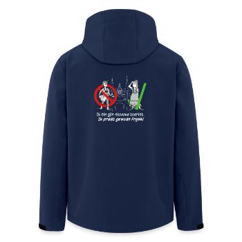 Je ne suis pas un touriste stupide, je parle juste de Frysk ! - Veste softshell homme en polyester recyclé Stanley/Stella - marine - Dos - AI Model Male 185 light (185cm)