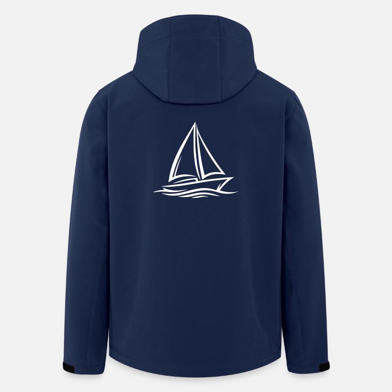 Segelboot - Recycelte Männer Softshell-Jacke von Stanley/Stella - Navy
