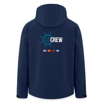Équipage – Conception de drapeau de signalisation maritime - Veste softshell homme en polyester recyclé Stanley/Stella - marine - Dos - AI Model Male 185 light (185cm)