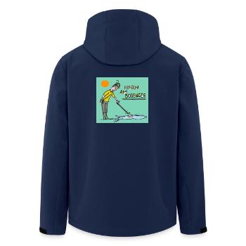 Ferien am Bodensee Cartoon - Recycelte Männer Softshell-Jacke von Stanley/Stella - Navy - Hinten - AI Model Male 185 light (185cm)