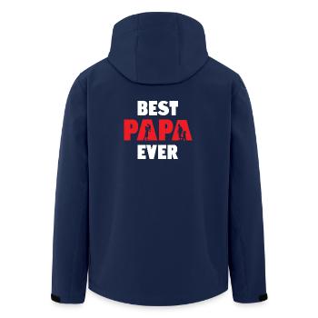 Bester Papa aller Zeiten - Recycelte Männer Softshell-Jacke von Stanley/Stella - Navy - Hinten - AI Model Male 185 light (185cm)
