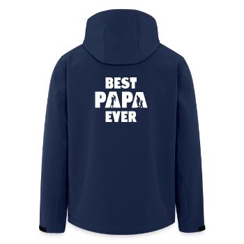 Bester Papa aller Zeiten - Recycelte Männer Softshell-Jacke von Stanley/Stella - Navy - Hinten - AI Model Male 185 light (185cm)