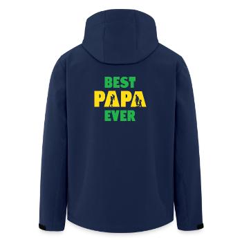Bester Papa aller Zeiten - Recycelte Männer Softshell-Jacke von Stanley/Stella - Navy - Hinten - AI Model Male 185 light (185cm)