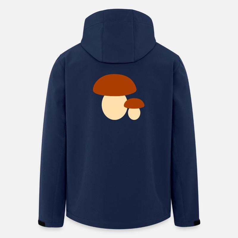 Minimalistische Pilz-Illustration - Recycelte Männer Softshell-Jacke von Stanley/Stella - Navy