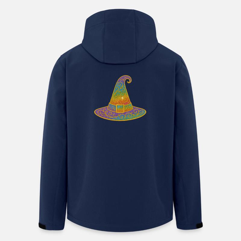 Regenbogen Glitzer Hexenhut - Recycelte Männer Softshell-Jacke von Stanley/Stella - Navy