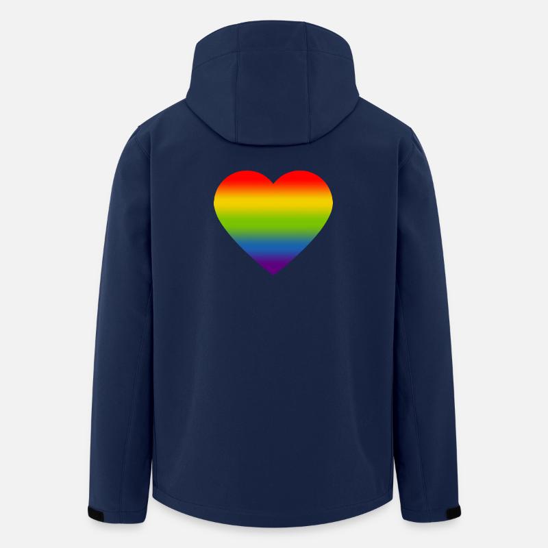 Rainbow_heart - Recycelte Männer Softshell-Jacke von Stanley/Stella - Navy