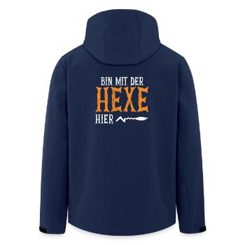 Ich Bin Mit Der Hexe Hier - Recycelte Männer Softshell-Jacke von Stanley/Stella - Navy - Hinten - AI Model Male 185 light (185cm)