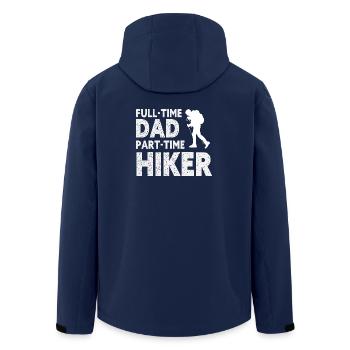 Vollzeit-Vater, Teilzeit-Wanderer – Geschenk für den Vater - Recycelte Männer Softshell-Jacke von Stanley/Stella - Navy - Hinten - AI Model Male 185 light (185cm)