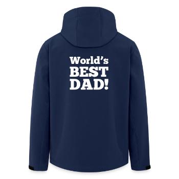 Bester Vater der Welt! - Recycelte Männer Softshell-Jacke von Stanley/Stella - Navy - Hinten - AI Model Male 185 light (185cm)