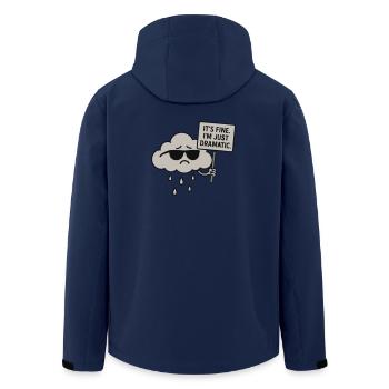 Drama Cloud - Men’s Recycled Softshell Jacket by Stanley/Stella - navy - Back - AI Model Male 185 light (185cm)