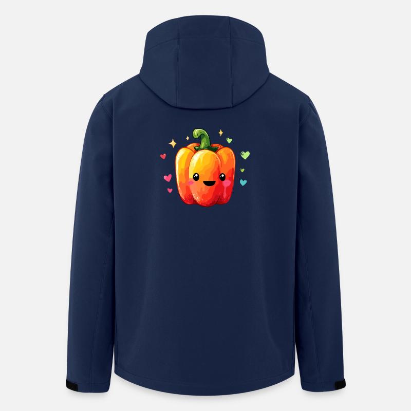 Kunterbunte Paprika Kuschel - Recycelte Männer Softshell-Jacke von Stanley/Stella - Navy