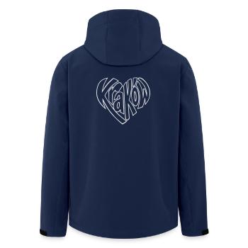 Krakau, Krakow Herz Typografie - Recycelte Männer Softshell-Jacke von Stanley/Stella - Navy - Hinten - AI Model Male 185 light (185cm)