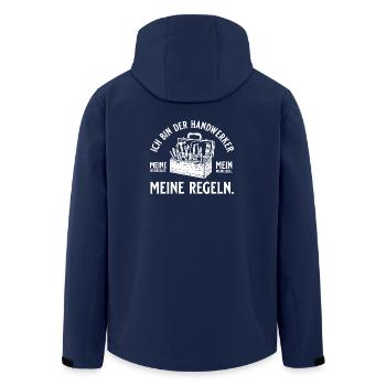 Handwerker Meine Werkstatt Mein Werkzeug - Recycelte Männer Softshell-Jacke von Stanley/Stella - Navy - Hinten - AI Model Male 185 light (185cm)