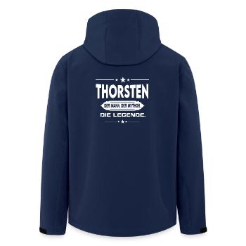 Thorsten Die Legende Name Mann Mythos Sprüche - Recycelte Männer Softshell-Jacke von Stanley/Stella - Navy - Hinten - AI Model Male 185 light (185cm)
