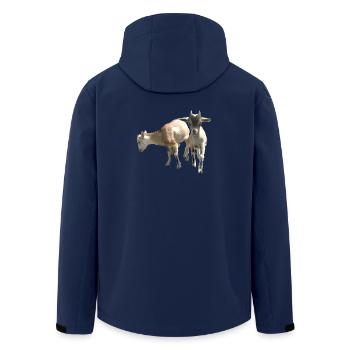 two little goats - Men’s Recycled Softshell Jacket by Stanley/Stella - navy - Back - AI Model Male 185 light (185cm)