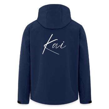 Kai Name T-Shirt Geschenk Für Männer - Recycelte Männer Softshell-Jacke von Stanley/Stella - Navy - Hinten - AI Model Male 185 light (185cm)