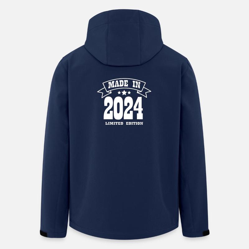 Vintage Vibes made in 2024 - Men’s Recycled Softshell Jacket by Stanley/Stella - navy