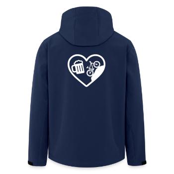 Heart Beer Mountainbike-Humor - Recycelte Männer Softshell-Jacke von Stanley/Stella - Navy - Hinten - AI Model Male 185 light (185cm)