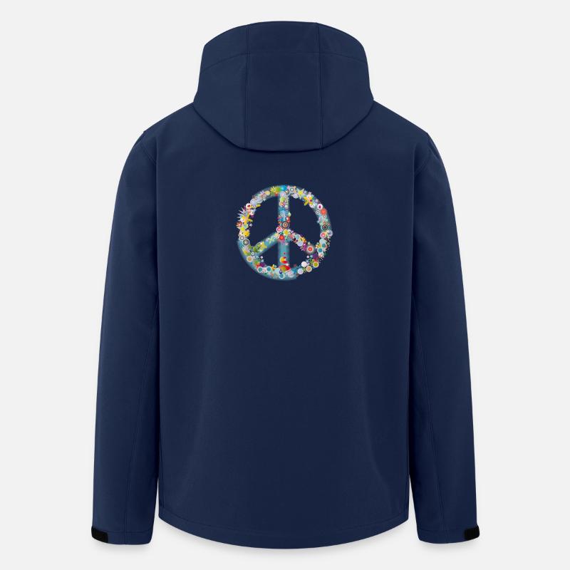 forms of peace - Men’s Recycled Softshell Jacket by Stanley/Stella - navy