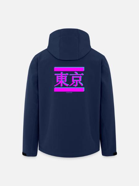 Tokyo Vaporwave - Recycelte Männer Softshell-Jacke von Stanley/Stella - Navy