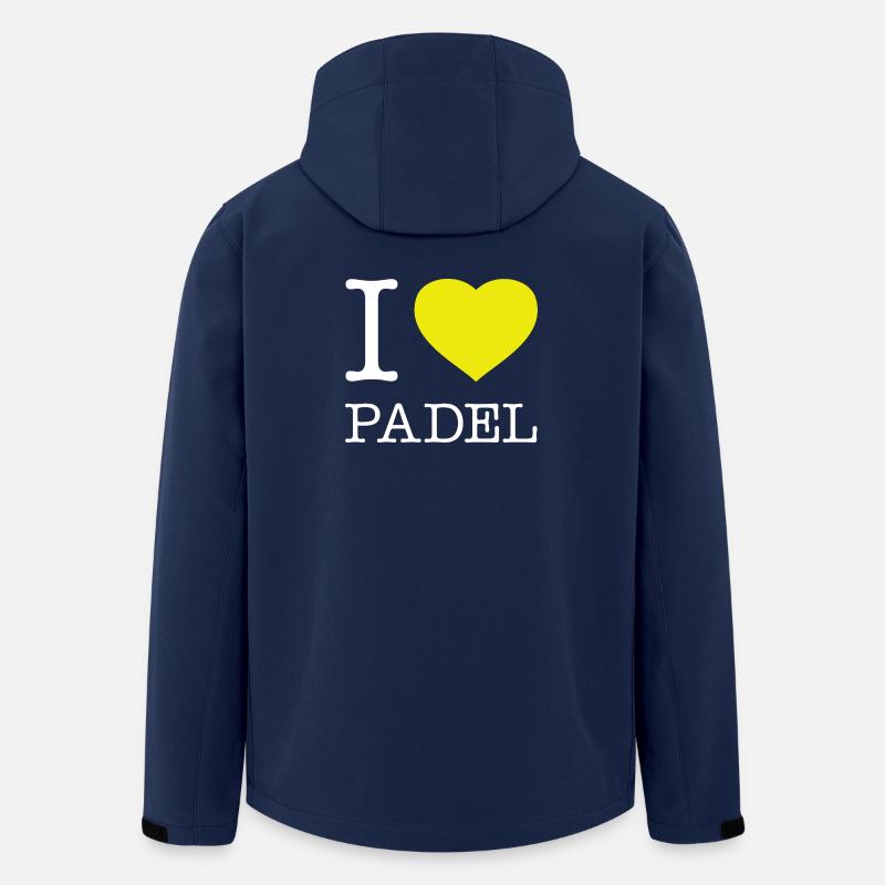 J'aime le padel - Veste softshell homme en polyester recyclé Stanley/Stella - marine