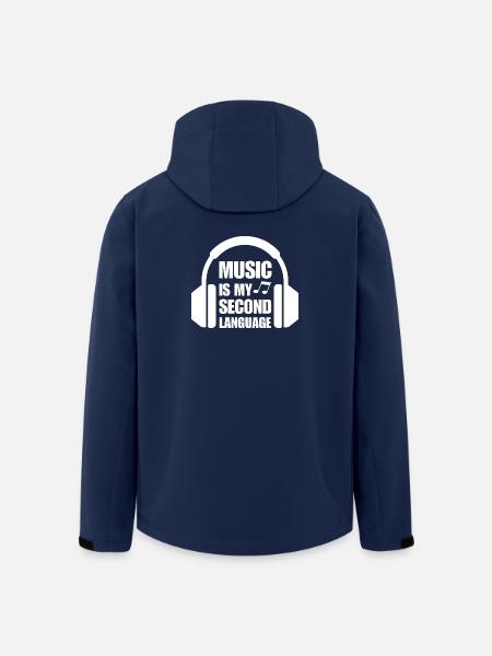 Musikliebhaber Lehrer Musiker DJ Kopfhörer - Recycelte Männer Softshell-Jacke von Stanley/Stella - Navy