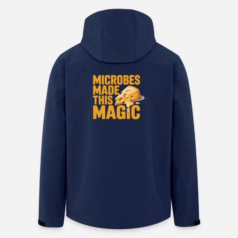 Mikroben haben gezaubert | Käse - Recycelte Männer Softshell-Jacke von Stanley/Stella - Navy