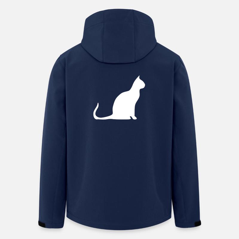 Katze Silhouette Minimal Design Cat Lover - Recycelte Männer Softshell-Jacke von Stanley/Stella - Navy