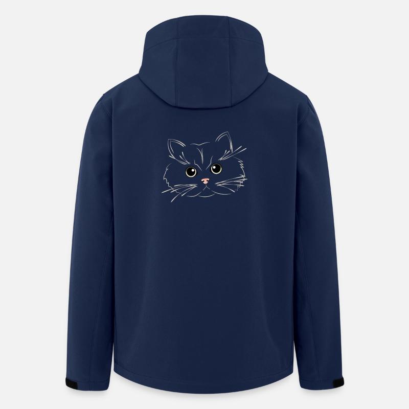 cat eyes with fluffy face - Men’s Recycled Softshell Jacket by Stanley/Stella - navy