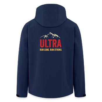 Ultra Running - Run Long. Run Strong. - Men’s Recycled Softshell Jacket by Stanley/Stella - navy - Back - AI Model Male 185 light (185cm)