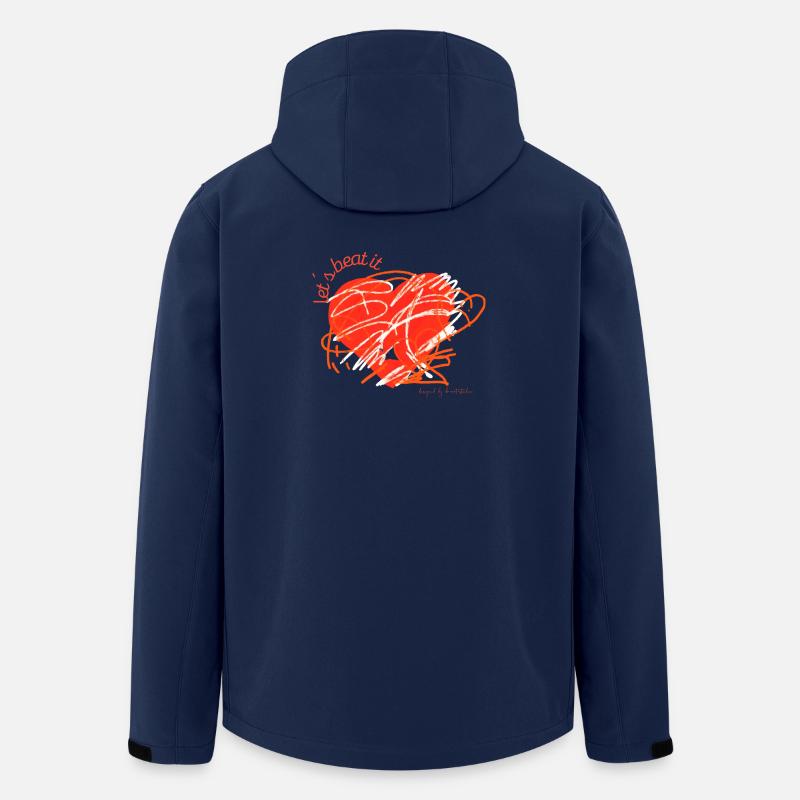 Abstraktes Herz der energetischen Liebe - Recycelte Männer Softshell-Jacke von Stanley/Stella - Navy