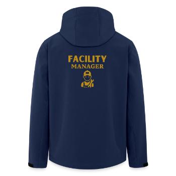Facility Manager - Recycelte Männer Softshell-Jacke von Stanley/Stella - Navy - Hinten - AI Model Male 185 light (185cm)