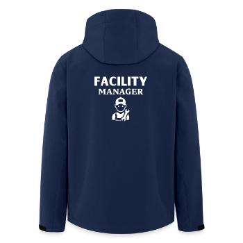Facility Manager - Recycelte Männer Softshell-Jacke von Stanley/Stella - Navy - Hinten - AI Model Male 185 light (185cm)