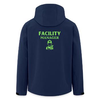 Facility Manager  - Recycelte Männer Softshell-Jacke von Stanley/Stella - Navy - Hinten - AI Model Male 185 light (185cm)