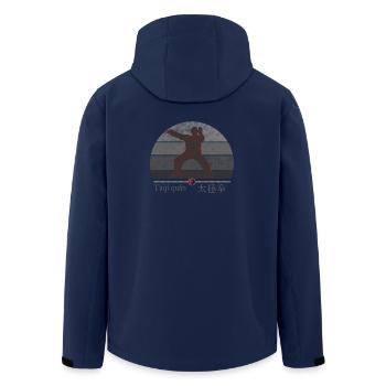 Taiji Kraft - Trainings Outfit Geschenk - Recycelte Männer Softshell-Jacke von Stanley/Stella - Navy - Hinten - AI Model Male 185 light (185cm)