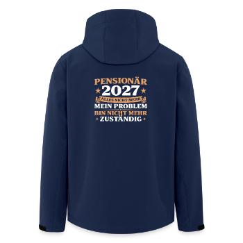 Pensionär 2027 Abschiedsgeschenk Beamter - Recycelte Männer Softshell-Jacke von Stanley/Stella - Navy - Hinten - AI Model Male 185 light (185cm)