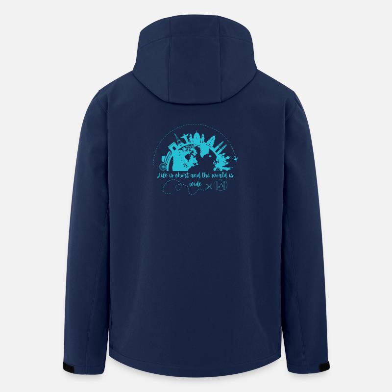 Abenteuer Weltreise Design - Recycelte Männer Softshell-Jacke von Stanley/Stella - Navy