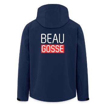Hübsche Männer Geschenk Humor Original Lustig Gebärdet - Recycelte Männer Softshell-Jacke von Stanley/Stella - Navy - Hinten - AI Model Male 185 light (185cm)