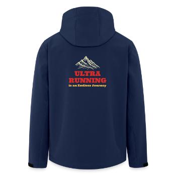 Ultra Running ist ein endloser Journe - Recycelte Männer Softshell-Jacke von Stanley/Stella - Navy - Hinten - AI Model Male 185 light (185cm)