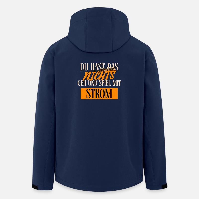 Lustiges Typo Kontrast Retro Poster Spruch - Recycelte Männer Softshell-Jacke von Stanley/Stella - Navy
