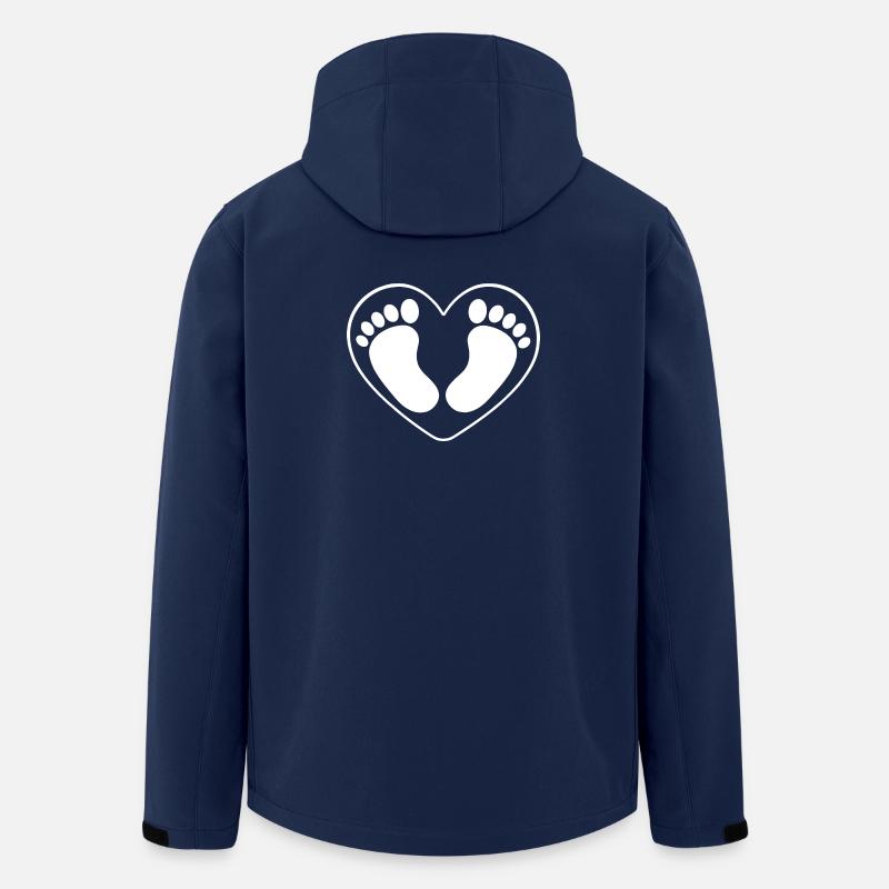 Heart with footprints – love in motion - Men’s Recycled Softshell Jacket by Stanley/Stella - navy