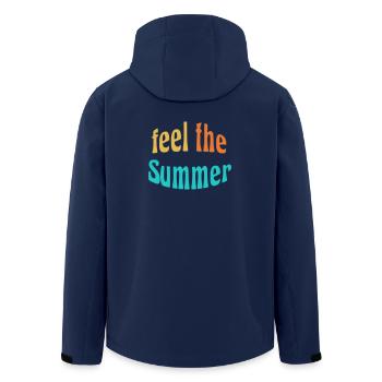 Feel the Summer - Recycelte Männer Softshell-Jacke von Stanley/Stella - Navy - Hinten - AI Model Male 185 light (185cm)