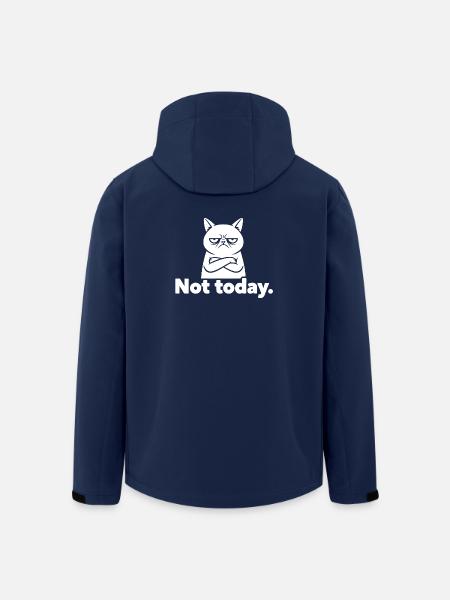 Grimmige Katze Not Today Meme - Recycelte Männer Softshell-Jacke von Stanley/Stella - Navy