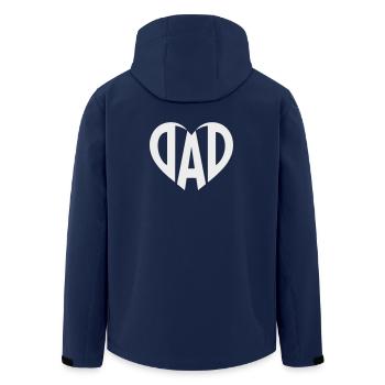 Dad Herz Typografie für Papas und Väter - Recycelte Männer Softshell-Jacke von Stanley/Stella - Navy - Hinten - AI Model Male 185 light (185cm)